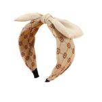 OPASKA DO WŁOSÓW TURBANKA  PIN UP BRĄZOWA O451BR - obrazek 2
