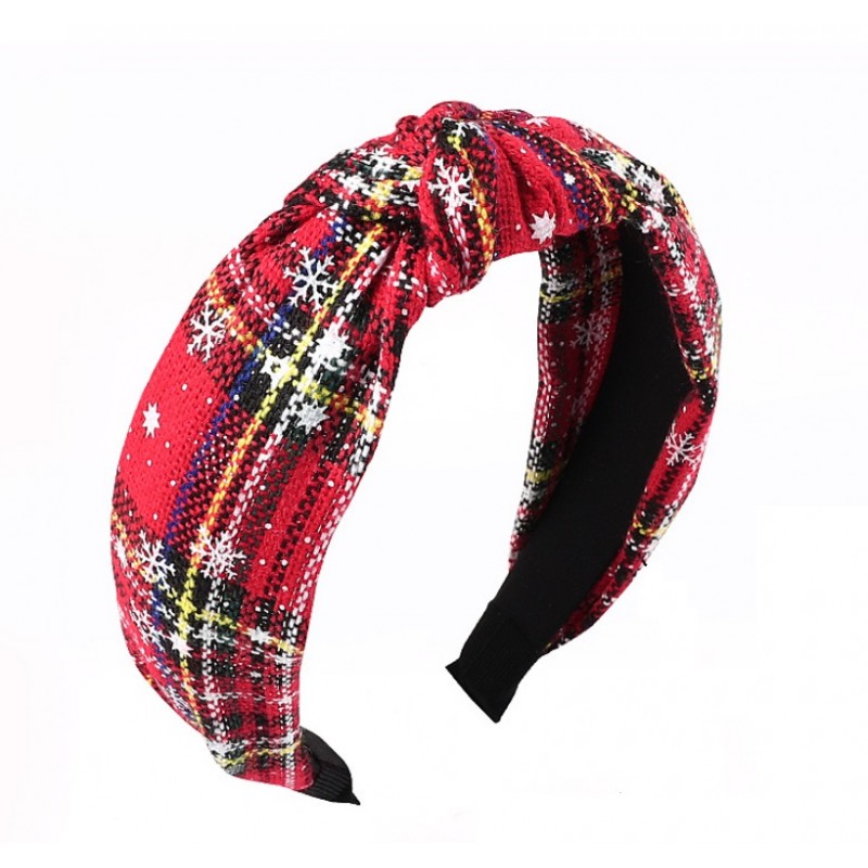 opaska-turban-z-materialu-gruba-65-cm-swiateczna-o457 Opaska turban z materiału gruba 6,5 cm świąteczna O457 - obrazek 1