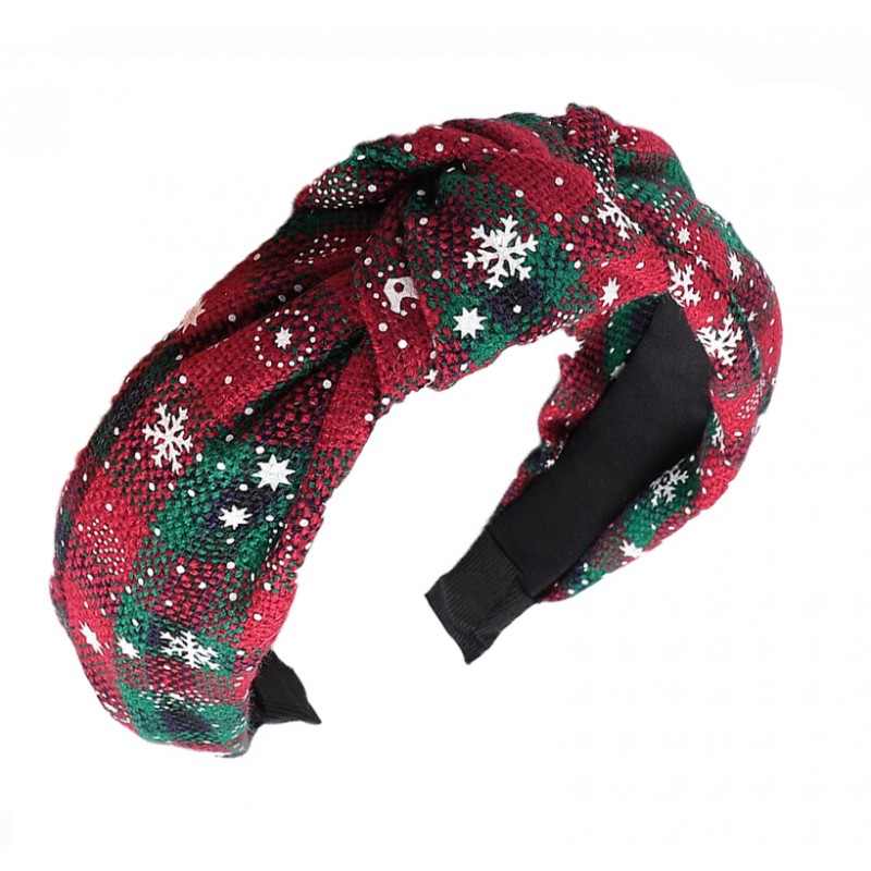 opaska-turban-z-materialu-gruba-65-cm-swiateczna-o459 Opaska turban z materiału gruba 6,5 cm świąteczna O459 - obrazek 1