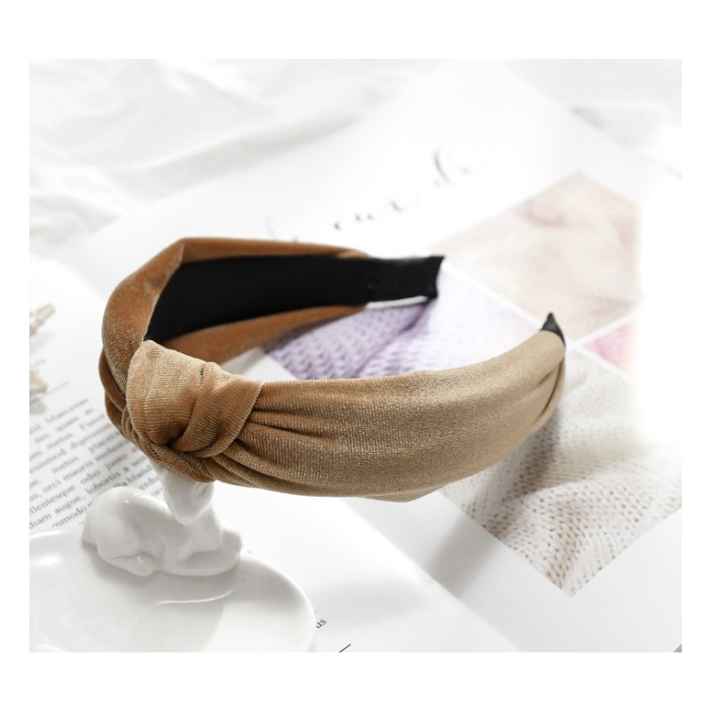 opaska-turban-z-materialu-krem-o229k Opaska turban z materiału krem O229K - obrazek 1
