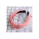 Opaska turban z materiału róż O210R - obrazek 2