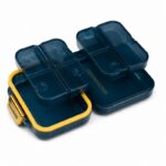 Organizer, kasetka, szkatułka na leki z przegródkami, granatowa 8x7x3,5cm CB80N - obrazek 2