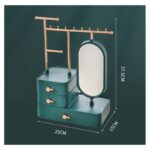 Organizer na biżuterię biel szafeczka z lusterkiem i szufladkami PD60B - obrazek 3