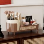 Organizer na pędzle, kosmetyki, plecionka wiedeńska obrotowy 34,5x14x15 cm CB75BR - obrazek 5