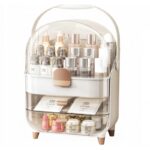 Organizer szkatułka na kosmetyki, biżuterię, biały 38 x 27 x 18 cm CB73 - obrazek 2