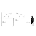 Parasol umbrella AUTOMAT listki złote PAR08B - obrazek 3