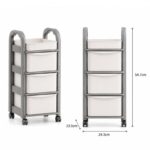 Plastikowy regał na kółkach szafka szuflady szafa 54,7x 33,5 x 24,5cm SZ56 - obrazek 3