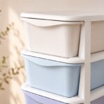 Plastikowy regał na kółkach szafka szuflady szafa 97 x 38 x 37 cm PO23 - obrazek 4