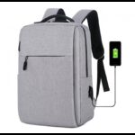Plecak na laptopa sportowy USB szary PL154SZ - obrazek 2