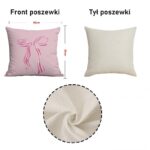 Poszewka na poduszkę 45 x 45 cm KOKARDA różowa POD231 - obrazek 3