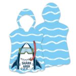 RĘCZNIK PLAŻOWY Peleryna dziecięca SHARK AREA 60 x 60cm PEL02WZ3 - obrazek 2