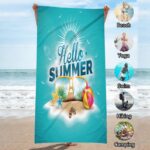 Ręcznik plażowy prostokątny HELLO SUMMER 150x70 REC54WZ5 - obrazek 3