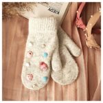 RĘKAWICZKI CUTE REK113 SZAROŚĆ - obrazek 2