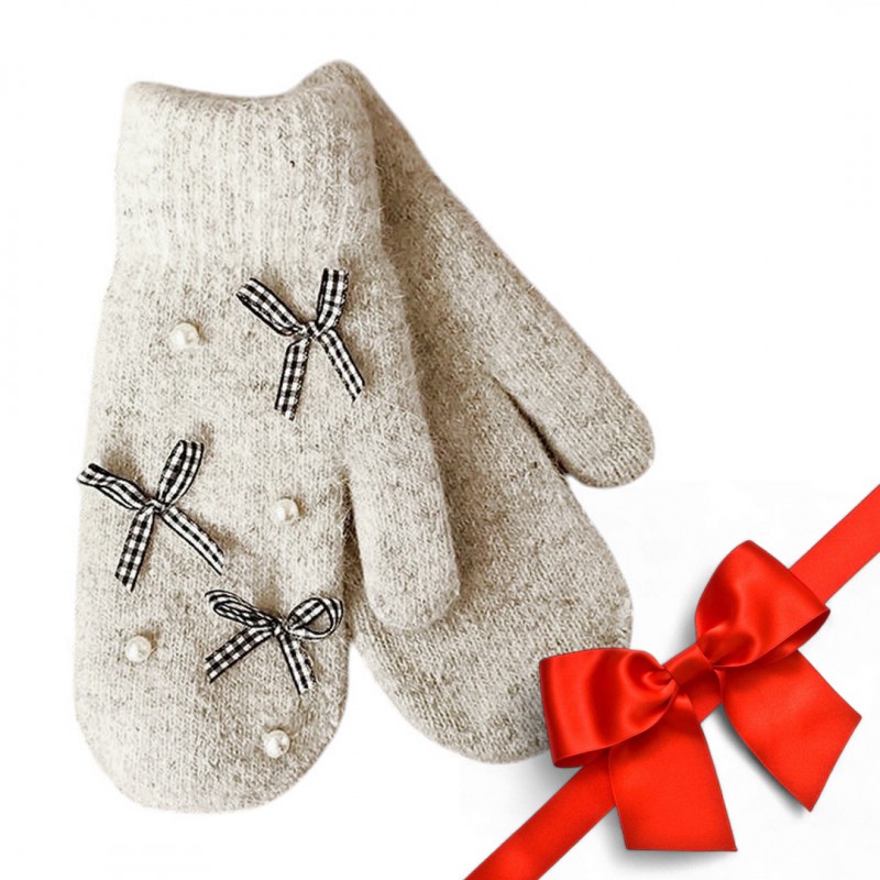 rekawiczki-cute-szare-rek104 Rękawiczki CUTE szare REK104 - obrazek 1