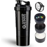 Shaker sportowy, bidon Twist Off do odżywki białkowej z sitkiem 500ML BD55CZ - obrazek 3