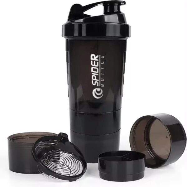 Shaker sportowy, bidon Twist Off do odżywki białkowej z sitkiem 500ML BD55CZ