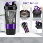 Shaker sportowy, bidon Twist Off do odżywki białkowej z sitkiem 500ML BD55FIO - obrazek 2