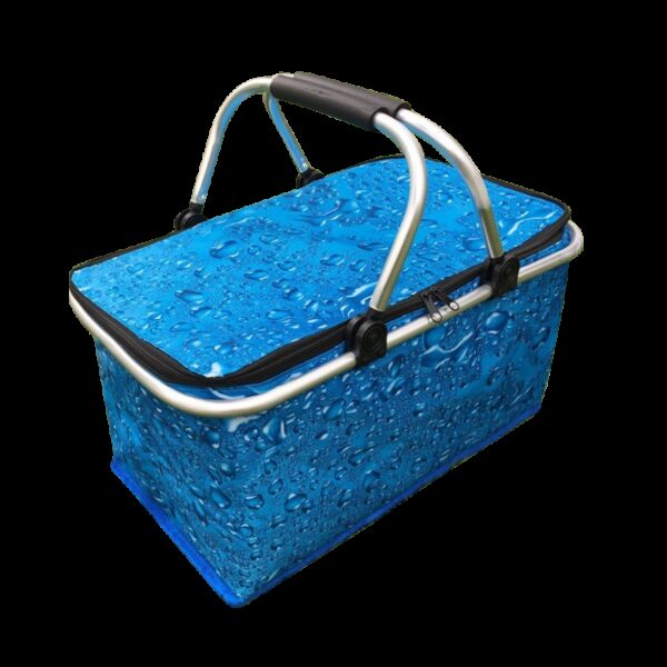 Składany kosz termiczny na zakupy, piknik 47x27x23cm KP01WOD