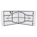 Składany stół cateringowy, turystyczny, do ogrodu 70 x 180 cm biały SC02 - obrazek 5