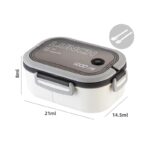 Śniadaniówka LUNCH BOX ze sztućcami 21 x 14,5 x 8cm biały PJM44B - obrazek 2