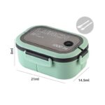 Śniadaniówka LUNCH BOX ze sztućcami 21 x 14,5 x 8cm mięta PJM44M - obrazek 5