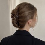 Spinka do włosów brąz XL elegancka SP467 - obrazek 3