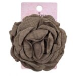 Spinka do włosów duża klamra XL kwiat róża brązowa 9cm SP288BR