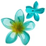 Spinka do włosów klamra XL KLIPS kwiat ombre niebieski 6 cm SP405 - obrazek 3
