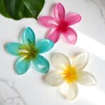Spinka do włosów klamra XL KLIPS kwiat różowy ombre 6 cm SP403 - obrazek 4