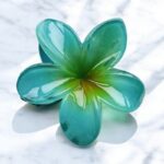 Spinka do włosów klamra XL kwiat niebieski ombre 7,5x8cm SP285 - obrazek 3
