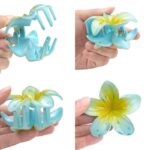 Spinka do włosów klamra XL kwiat niebieski ombre 7,5x8cm SP285 - obrazek 4