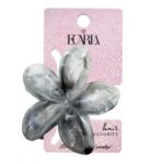 Spinka do włosów klamra XL kwiat Perłowy melanż 7,5x8cm SP346