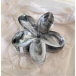 Spinka do włosów klamra XL kwiat Perłowy melanż 7,5x8cm SP346 - obrazek 3