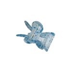 Spinka do włosów klamra XL niebieski kwiat plamki 7,5 x 7cm SP274 - obrazek 3