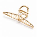 Spinka do włosów klamra ZŁOTA z PERŁĄ, metalowa mocna XL 11cm SP461 - obrazek 2