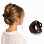 Spinka do włosów XL, brązowa elegancka klamra SP472