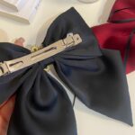 Spinka klamra do włosów Czarna Kokarda z diamencikami XL SP441CZ - obrazek 5
