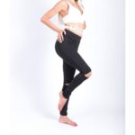 Sportowe Legginsy Fitness Trening Czarne M LEG19M - obrazek 2