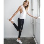 Sportowe Legginsy Fitness Trening Czarne M LEG19M - obrazek 5