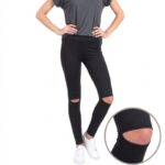 Sportowe Legginsy Fitness Trening Czarne S LEG19S