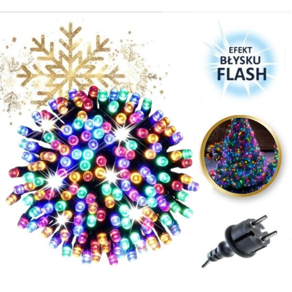 Światełka lampki 500 LED MULTIKOLOR, FLASH BIAŁY LAMP31MULTI