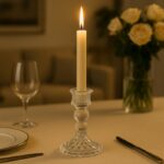 Świecznik dekoracyjny, szklany Glamour 12,5 cm - SW14 - obrazek 3