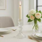 Świecznik dekoracyjny, szklany Glamour 13 cm - SW15 - obrazek 2