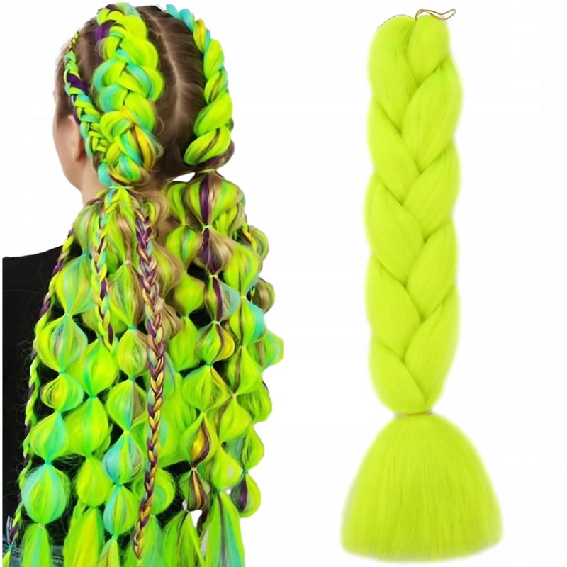syntetyczne-wlosy-120-cm-geste-jednokolorowe-limonka-wls43 Syntetyczne włosy 120 cm gęste jednokolorowe limonka WLS43 - obrazek 1