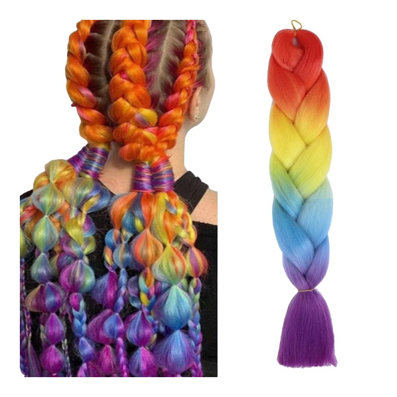 syntetyczne-wlosy-kolorowe-120-cm-geste-ombre-wls48 Syntetyczne włosy kolorowe 120 cm gęste ombre WLS48 - obrazek 1