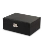 Szkatułka na biżuterię, etui, organizer, pudełko czarna PD155CZ - obrazek 4