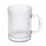Szklanka 350ml ryflowana duża 1 szt do kawy, herbaty SZK212 - obrazek 2