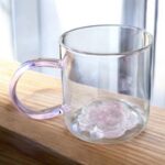 Szklanka termiczna z brokatowtym kwiatkiem w środku 250 ml - SZK143 - obrazek 5