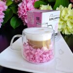 Szklanka termiczna z hortensją w środku jasny róż 180 ml 1szt SZK74 - obrazek 2