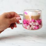 Szklanka termiczna z hortensją w środku róż 180 ml 1szt SZK188 - obrazek 4